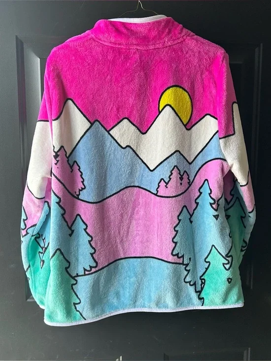 NWT Hello Kitty Character Sherpa Jacket Women Zip Front Scenic Cozy Fleece - Picture 5 of 9